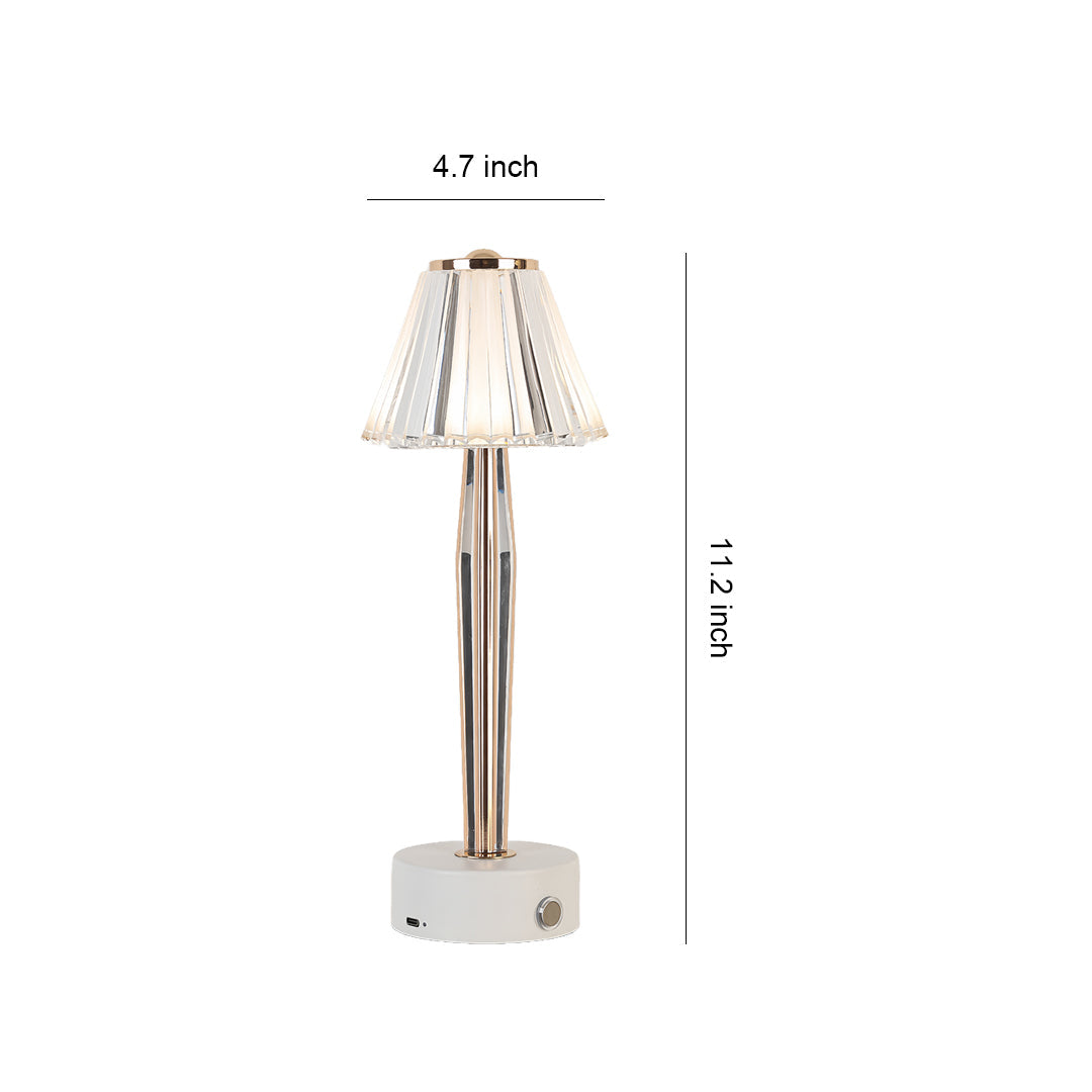 Classic Table Lamp USB Touch Control Iron Body and Acrylic Shade Light