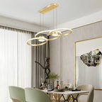 Gold Chandelier Lamp Nordic Style Aluminum Adjusted Ceiling Light