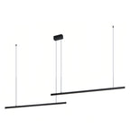 Double Hanging Pendant Lights Minimalist Black Linear Ceiling Light