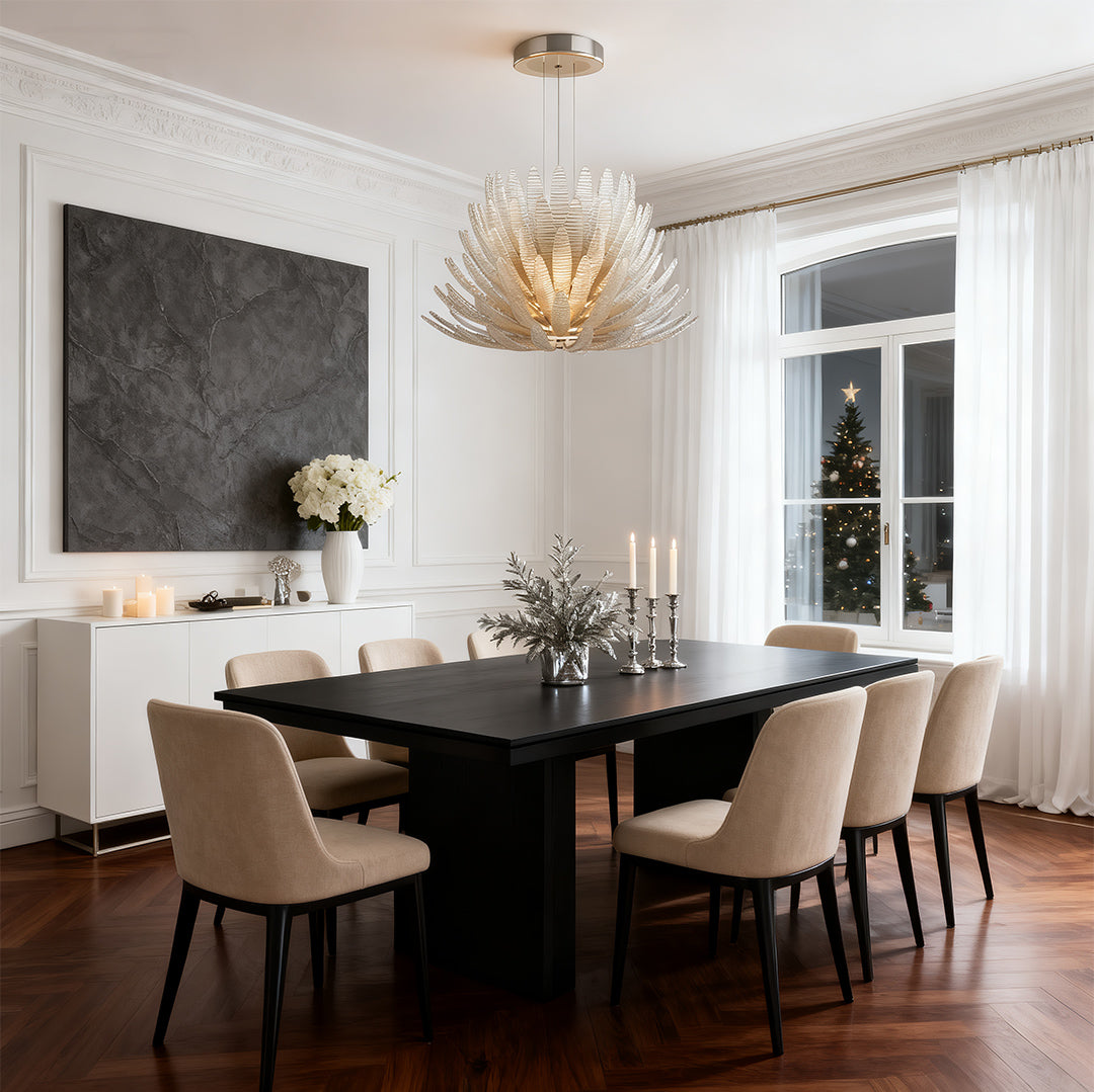 Deco Chandelier Luxury Stainless Steel Glass Ceiling Lights