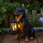 Dog Solar Light Statue Modern Resin Landscape Light