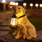 Dog Solar Light Statue Modern Resin Landscape Light
