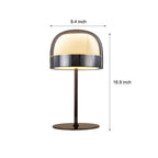 Dome Shape Glass Ambient LED Table Lamp in Chrome