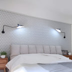 Double Arm Wall Sconce Industrial Style Adjustable Light