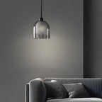 Double Glass Lampshade Creative Wood Brown Nordic Pendant Lights Fixture