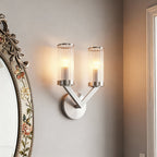 Double Sconce Wall Light Nordic Glass Pure Copper Lamp