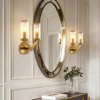 Double Sconce Wall Light Nordic Glass Pure Copper Lamp