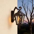 Vintage Outdoor Sconce Aluminum Rust-Proof Clear Glass Shade Lamp