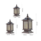 Pillar Light Fixtures Waterproof Three Color Temperature Adjustable