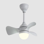 Dimmable LED Nordic Flush Mount Ceiling Fan Light with Remote Control