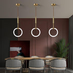 Circle LED Gold Modern Pendant Light Hanging Lamp Ceiling Lights