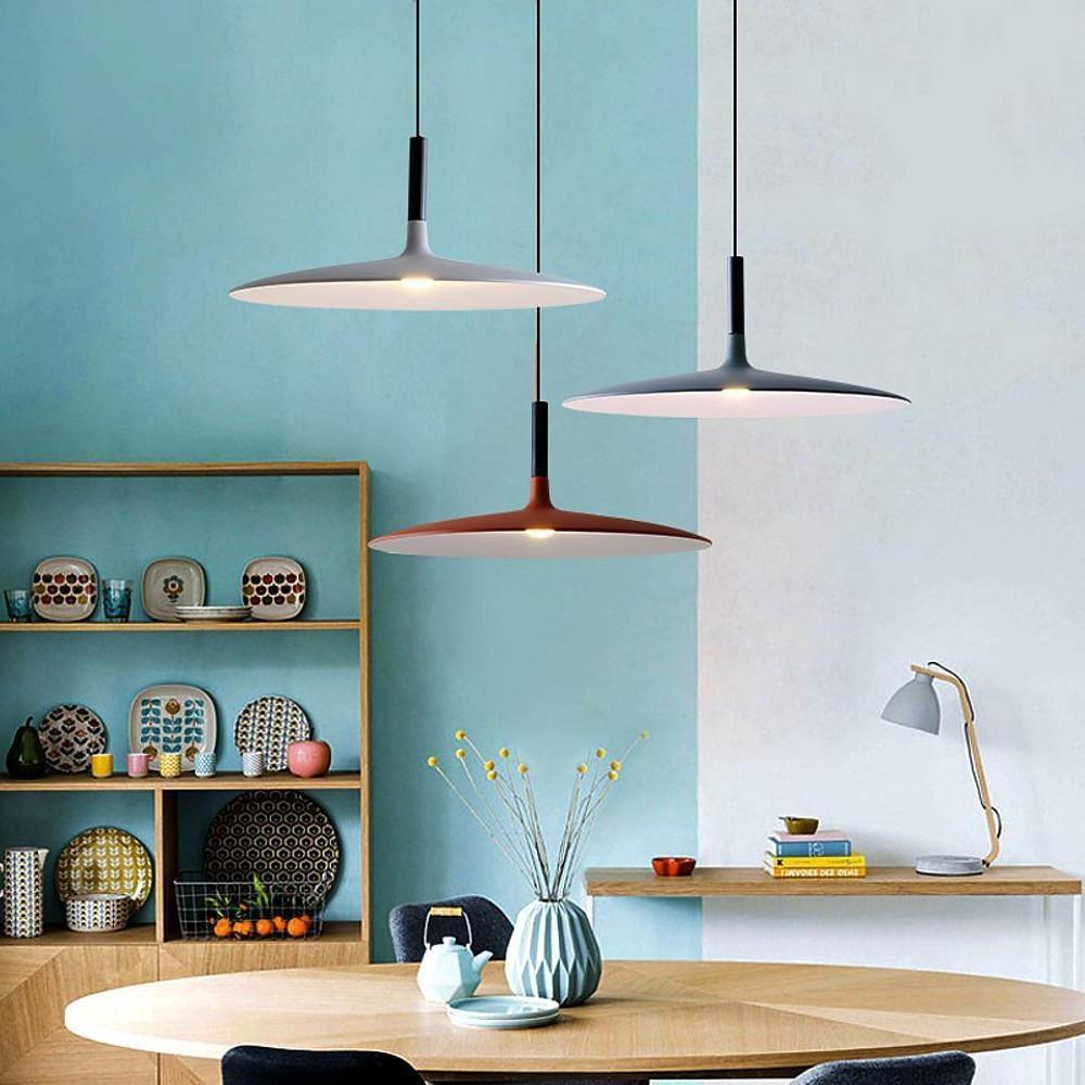 Flat Circular Design Industrial Pendant Lighting Modern Metal Ceiling Light