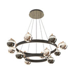 Black and Gold Modern Chandelier Acrylic LED Ceiling Light