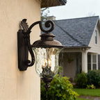 Black Exterior Wall Light Outdoor Waterproof Black Aluminum Lamp