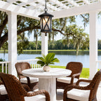 Black Outdoor Pendant Light Classic Adjustable Chain Ceiling Lights