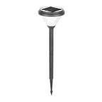 Elegant Black Solar LED Pathway Lights with Water Ripple Design - 27.6 Inch Height