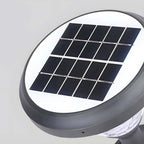Elegant Black Solar LED Pathway Lights with Water Ripple Design - 27.6 Inch Height