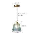 Elegant Brass and Glass Polygonal 4W LED Pendant Light - Adjustable Height
