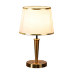 Modern Brass Table Lamps Nordic Elegant Fabric Shade Decorative Lamp