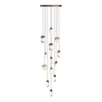 Chandelier for Staircase Full Copper Luxury Crystal Ceiling Light