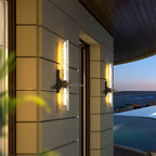 Contemporary Black Outdoor Wall Lights Waterproof LED Lamp