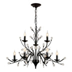 Contemporary Candle Chandelier LED Candelabra Bulbs Ceiling Light