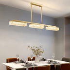Copper Pendant Lights For Kitchen Island Linear Three-Temperature Ceiling Light
