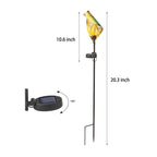 Elegant Curled Leaf Solar Lawn Light LED Outdoor Metal Post Lamp