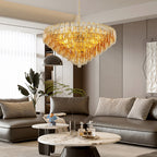 Glass Pendant Chandelier American Luxury Multi-head Ceiling Lights