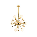 12 Light Sputnik Chandelier Nordic Style Gold Iron LED Ceiling Light