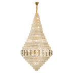 Large Gold Chandelier Luxury Art Glass Adjustable Ceiling Lights