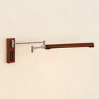 Swing Wall Light Mid-Century Iron Walnut Eye-Protecting Arm Lamp