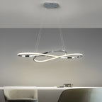 LED Infinity Chandelier Modern Irregular Wave Line Ceiling Light