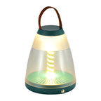 Portable Battery Powered Outdoor Table Lamps Spiral LED Portable Lamp