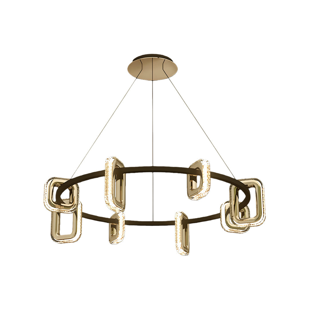 Modern Gold Chandeliers Personalized Acrylic Ceiling Light