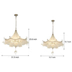 Elegant Pagoda Crystal Chandelier with LED Dimming - Elegant Chrome Finish