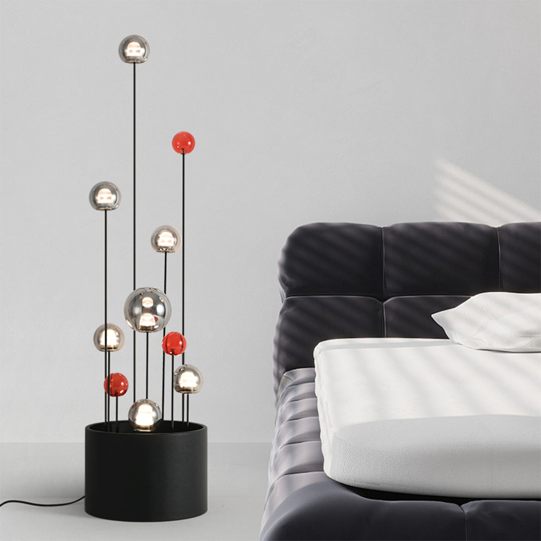 Colored Glass Ball Floor Lamp  Nordic Minimalist