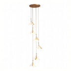 Staircase Chandelier Ideas Art Ceramic Flower Ceiling Light