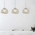 Transparent Glass Pendant light Nordic Hand Blown Textured
