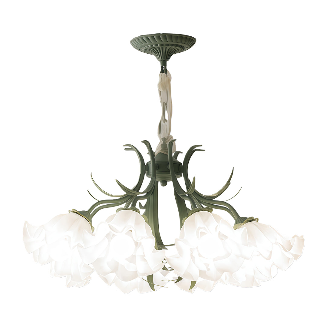 Vintage Flower Chandelier Gorgeous Lily of the Valley Ceiling Light