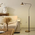 Vintage Gold Floor Lamp Adjustable Industrial Tall Mid-Century Lamp