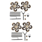 Elegant Vintage Iron Wind Spinner Solar Garden Stake Lights 2Pcs