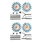 Elegant Vintage Iron Wind Spinner Solar Garden Stake Lights 2Pcs
