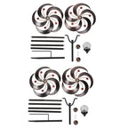 Elegant Vintage Iron Wind Spinner Solar Garden Stake Lights 2Pcs