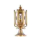 Vintage Pillar Lights European Copper Outdoor Waterproof Light