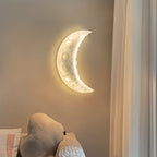 Wall Light Moon Modern Minimalist Resin Bedroom Textured Crescent Lamp