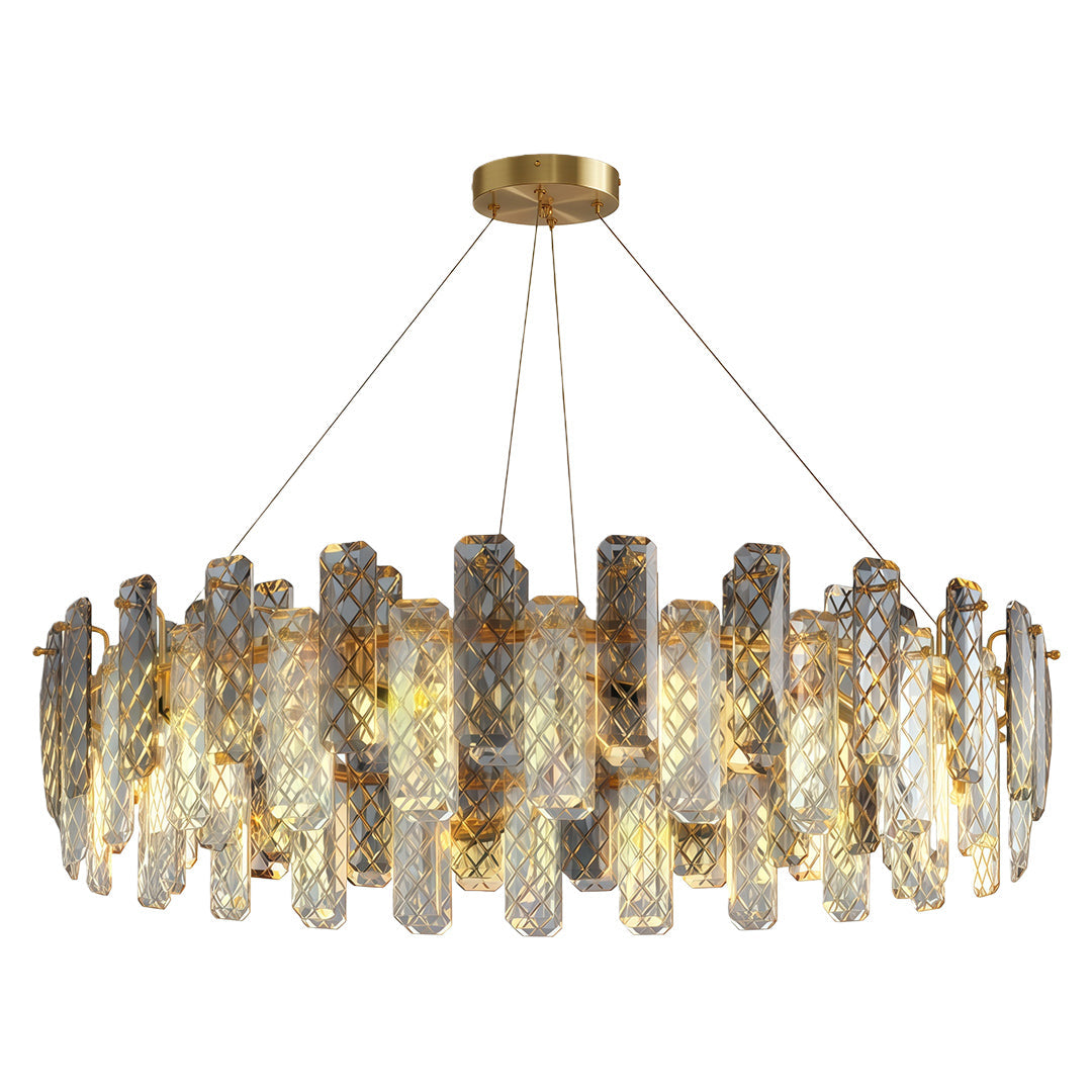 Contemporary Crystal Chandeliers Eye-Protecting Ceiling Light