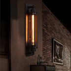 Vintage Industrial Wall Sconce Black Iron Linear Lamp