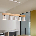 Row Of Lights Farmhouse Pendant Light Metal Wood Pendant Lighting