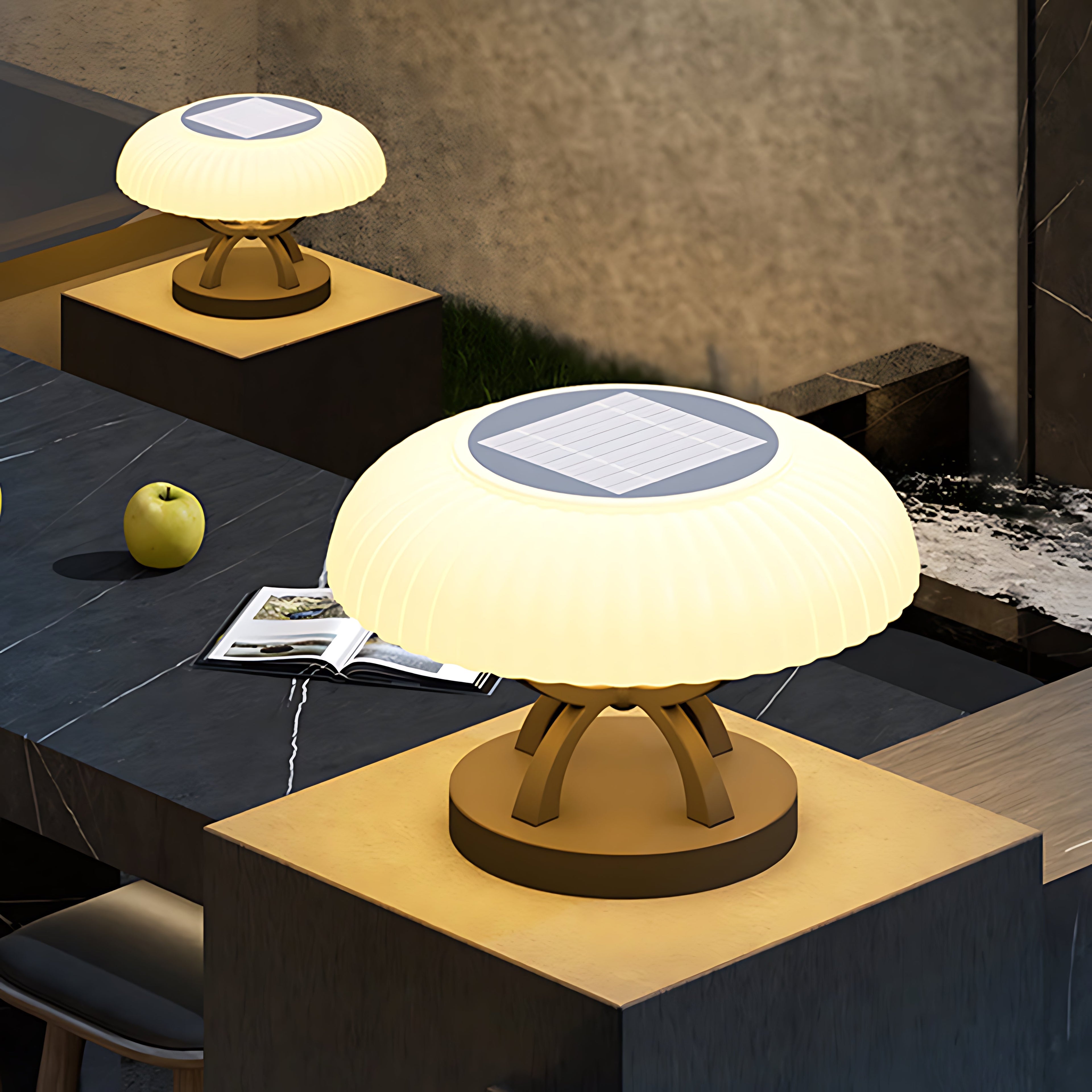 Waterproof Arc Column Pillar Light Modern Style